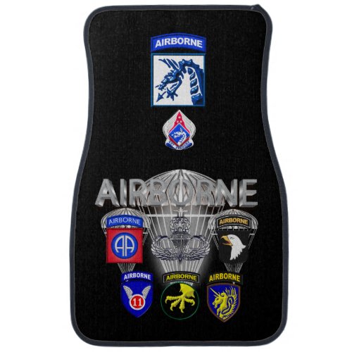 Army Airborne Corps and Divisions Past and Present Car Floor Mat