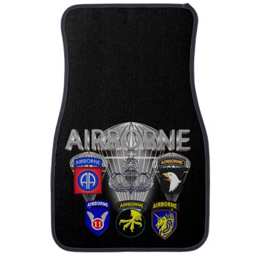 Army Airborne Divisions Past and Present Car Floor Mat