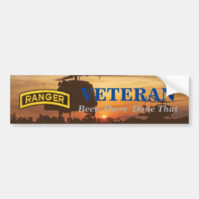 army airborne ranger veterans vets lrrps recon bumper sticker (Front)