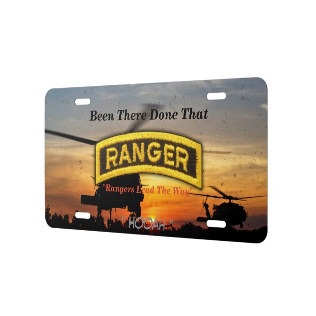army airborne rangers lrrps veterans vets license plate (Left)