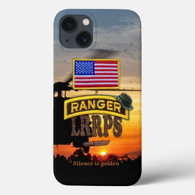 Army airborne rangers LRRPS veterans vets tab Case-Mate iPhone Case (Back)