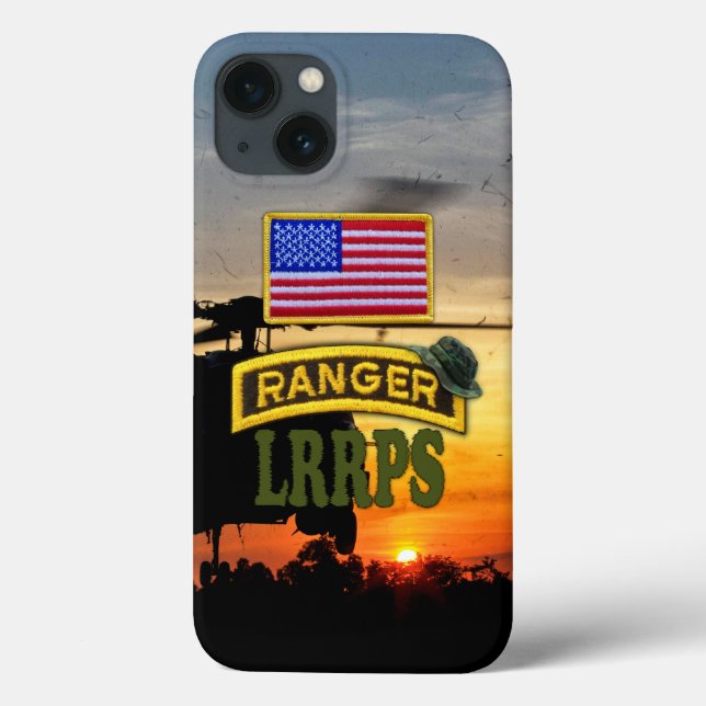 Army airborne rangers LRRPS veterans vets tab Case-Mate iPhone Case (Back)