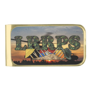 Army Airborne Rangers LRRPS Vietnam Nam War Vets Gold Finish Money Clip