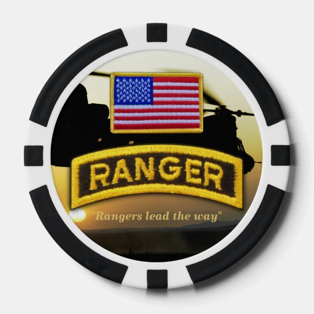 army airborne rangers nam poker chips (Front)