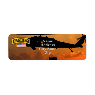 army airborne rangers nam return address Labels