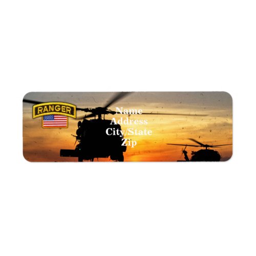 army airborne rangers nam return address Labels