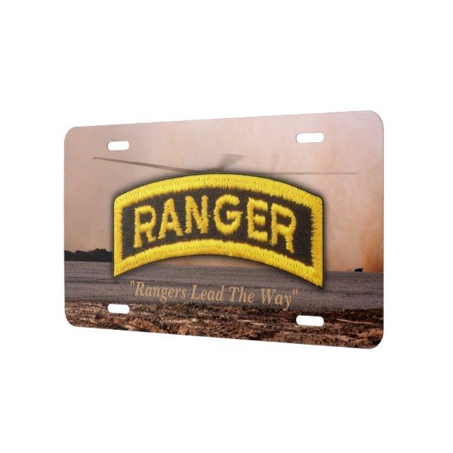 army airborne rangers veterans vets license plate (Left)