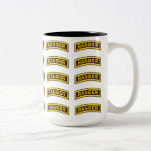 army airborne rangers veterans vets lrrps Two-Tone coffee mug