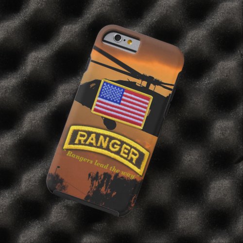 Army airborne rangers veterans vets tab tough iPhone 6 case