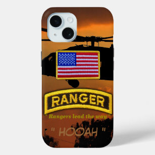 Army airborne rangers veterans vets tab iPhone 15 case