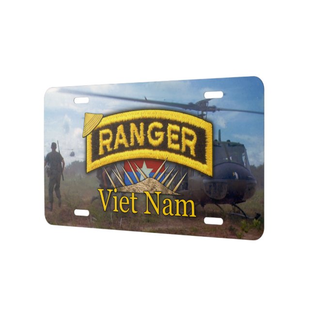 army airborne rangers vets vietnam nam war license plate (Left)