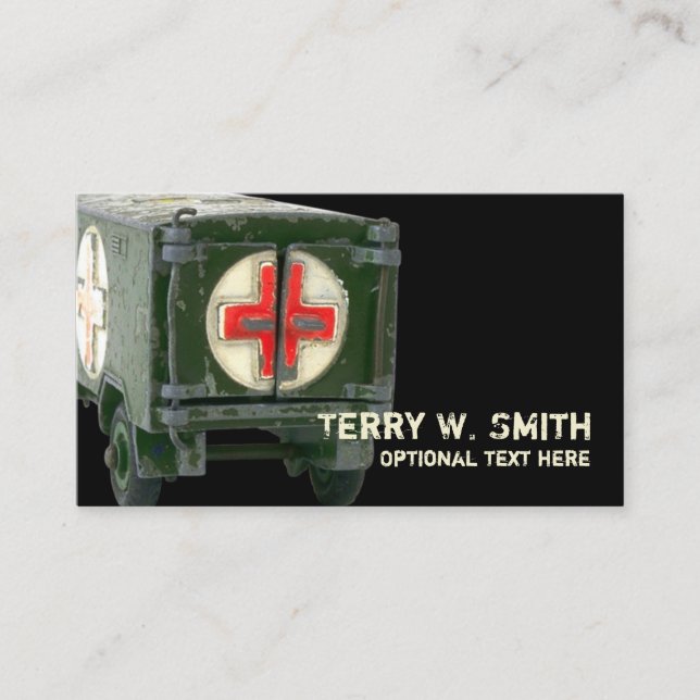 Army Ambulance Business Card (Front)