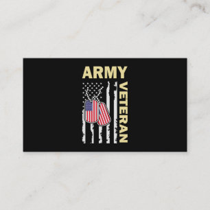 Army American By Birth Veteran By Choice Business Card