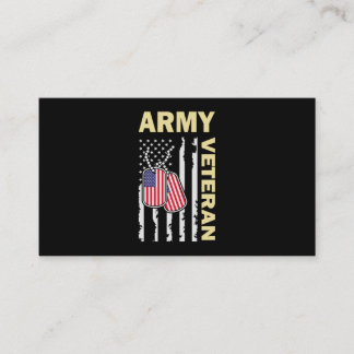 Army American By Birth Veteran By Choice Business Card