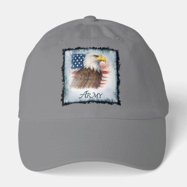 Army American Flag & Eagle Hat (Front)