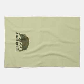 Army Armadillo Item Kitchen Towel by MarshallArtsInk at Zazzle