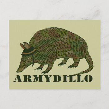 Army Armadillo Item Postcard by MarshallArtsInk at Zazzle