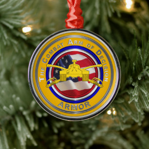 Army Armor Metal Ornament