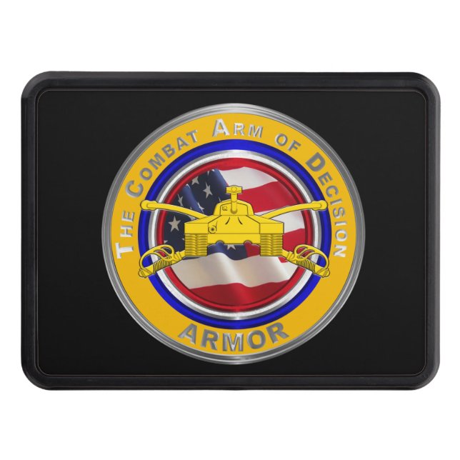 Army Armor Veteran Hitch Cover (Front)