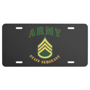 Army - ARMY - SSG License Plate
