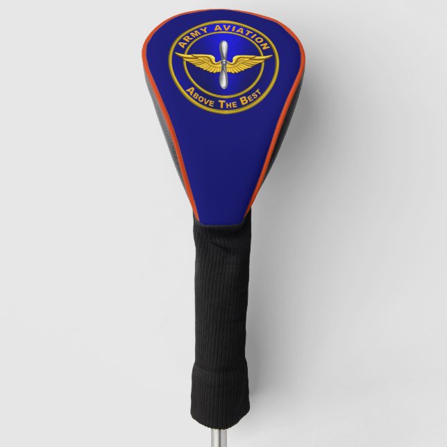 Army Aviation Veteran Golf Head Cover (Front)