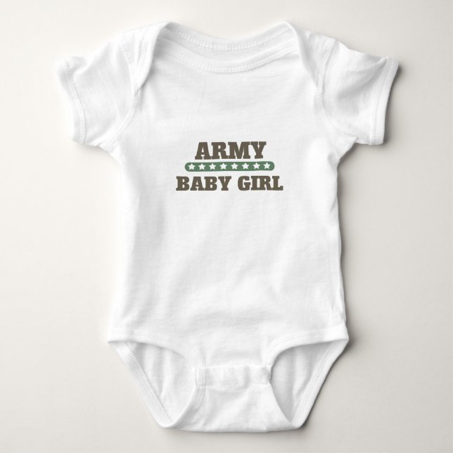 Army Baby Girl T-Shirt Baby Bodysuit (Front)