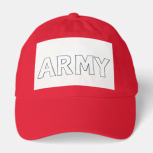 Army back and front,yellow and white hat