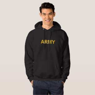Army back and front,yellow and white hoodie