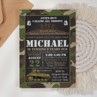 Army Birthday Invitation