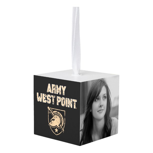 Army Black Knights Cube Ornament (Back Angled)