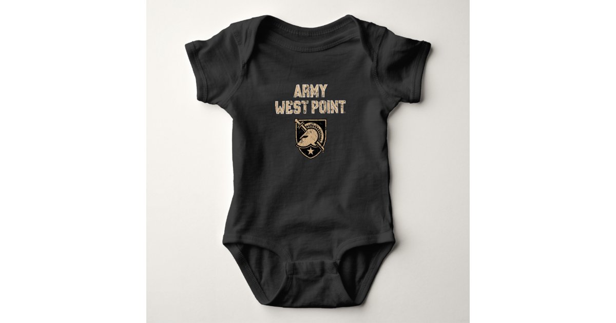 Army Black Knights Distressed Baby Bodysuit | Zazzle