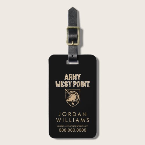Army Black Knights Distressed Luggage Tag
