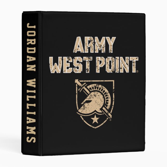 Army Black Knights Distressed Mini Binder (Front/Spine)