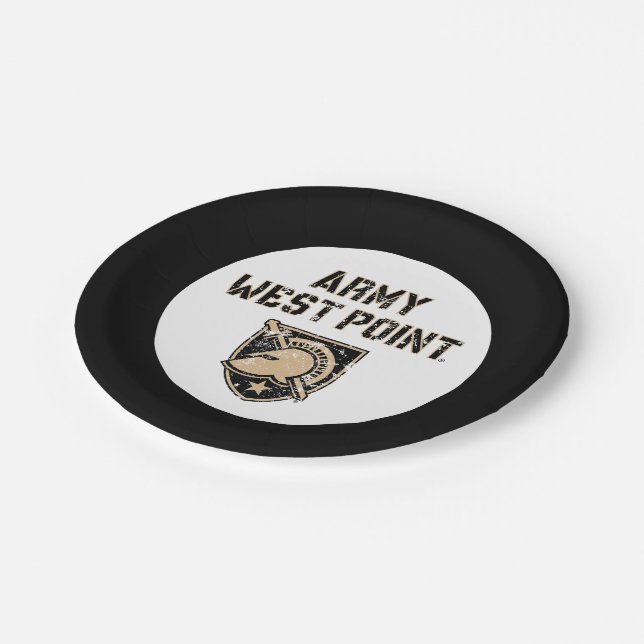 Army Black Knights Paper Plates (Angled)
