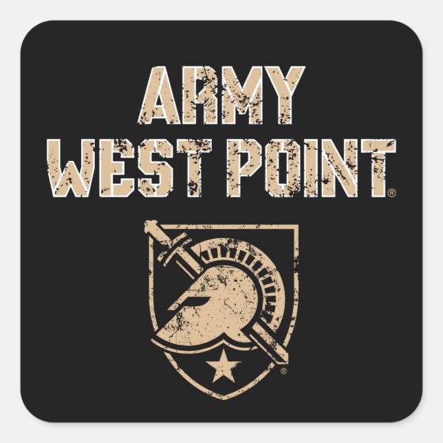 Army Black Knights Square Sticker (Front)
