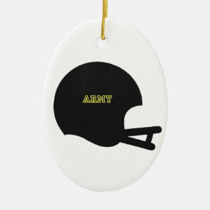 Army Black Knights Vintage Football Helmet Logo Ceramic Ornament
