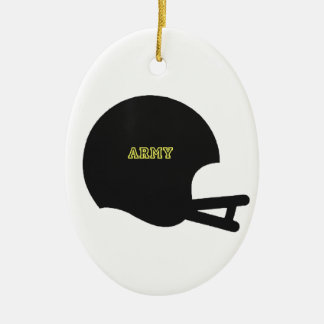 Army Black Knights Vintage Football Helmet Logo Ceramic Ornament