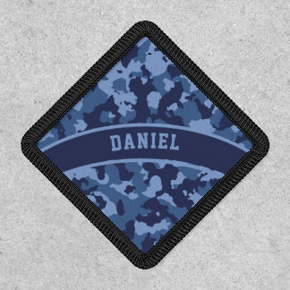Army Blue Camo Camouflage Pattern Name Patch