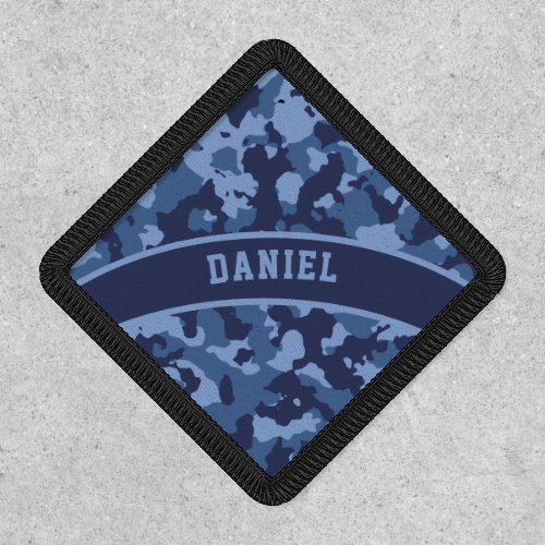 Army Blue Camo Camouflage Pattern Name Patch