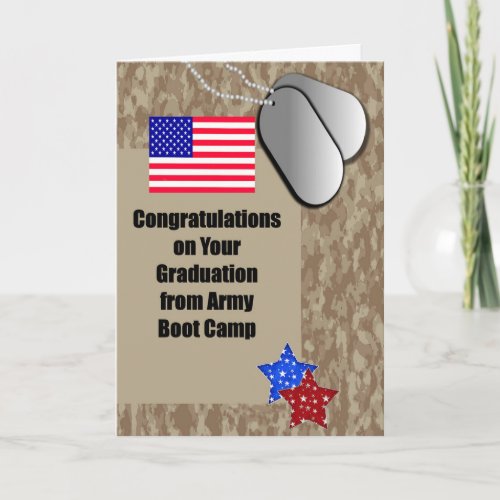 Army Boot Camp Graduation Congratulations Card