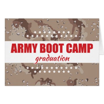 Army Boot Camp Graduation Congratulations w/ Stars Card Army Boot Camp Graduation Congratulations w/ Stars Card
