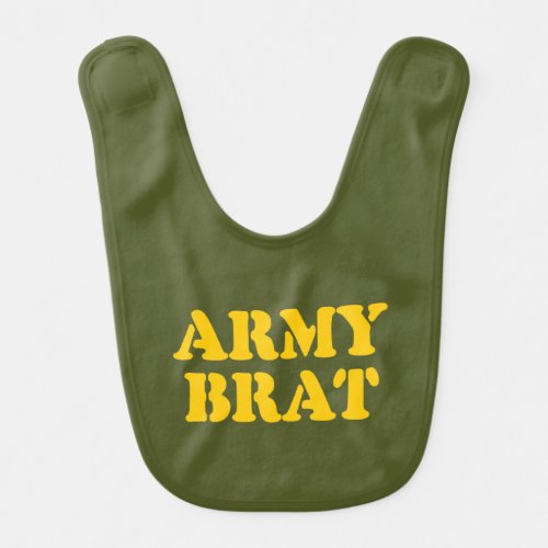 ARMY BRAT BABY BIB