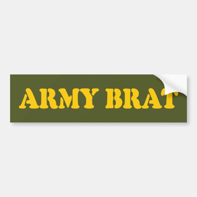 ARMY BRAT BUMPER STICKER (Front)