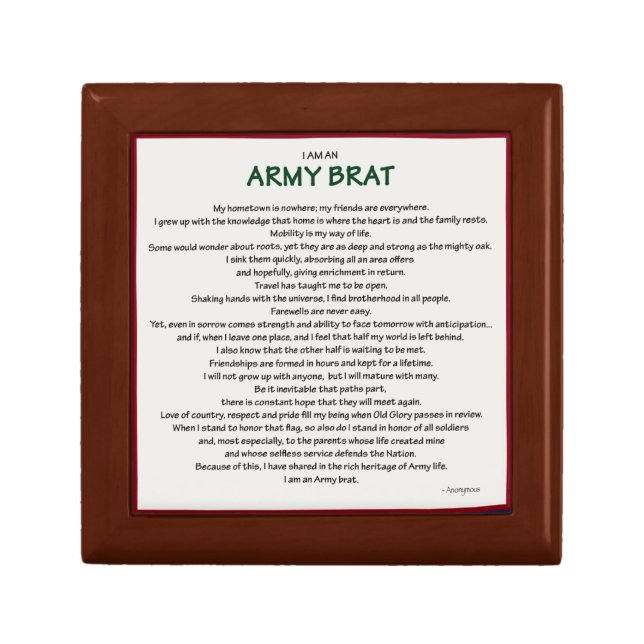 Army Brat Jewelry Box (Front)