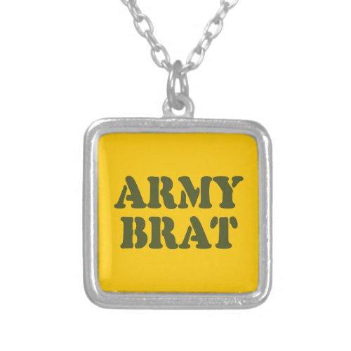 ARMY BRAT SILVER PLATED NECKLACE
