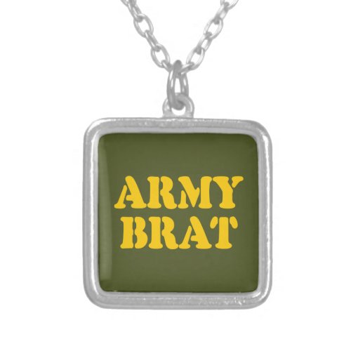 ARMY BRAT SILVER PLATED NECKLACE