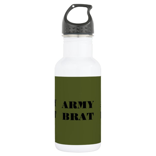 Army Brat Stainless Steel Water Bottle (Front)