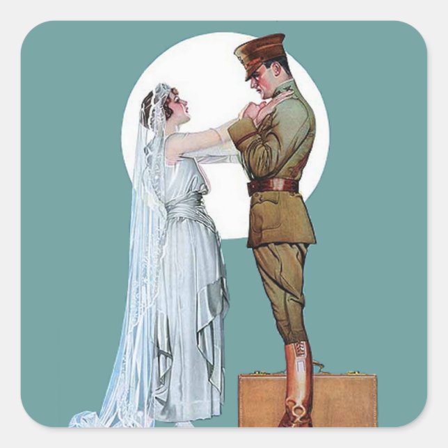 Army Bride Square Sticker (Front)
