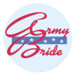 Army Bride T-shirts and Gifts Classic Round Sticker