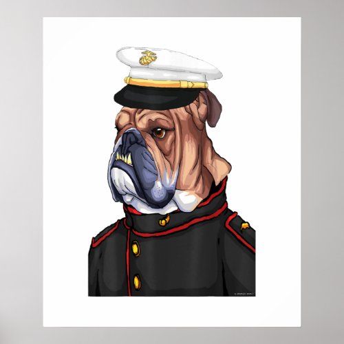 Army Bulldog Military Armed Ces Devil Dog Poster